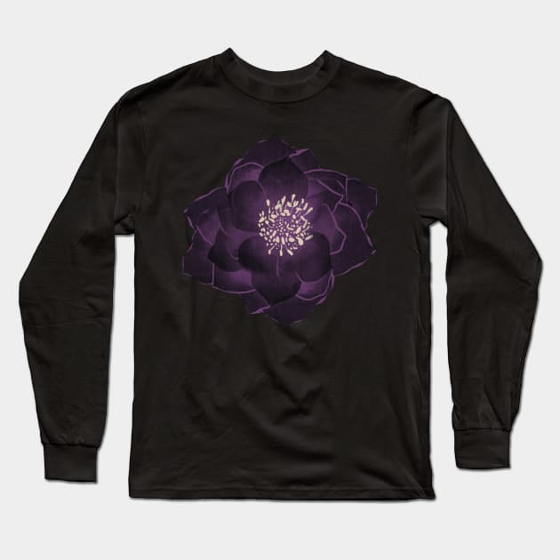 black dahlia Long Sleeve T-Shirt by Sloosh